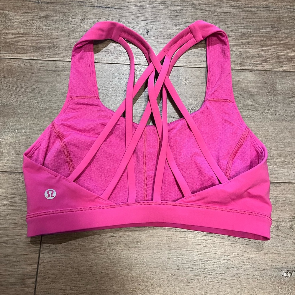 lululemon athletica Pink Strappy Sports Bra